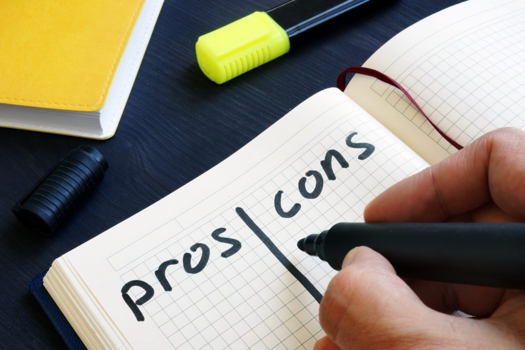 The pros and cons of premium financing are expanded upon below
