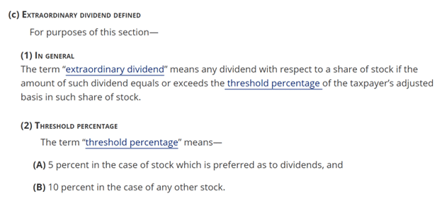 What are extraordinary dividends described in section 643 for irrevocable discretionary complex non-grantor spendthrift trusts